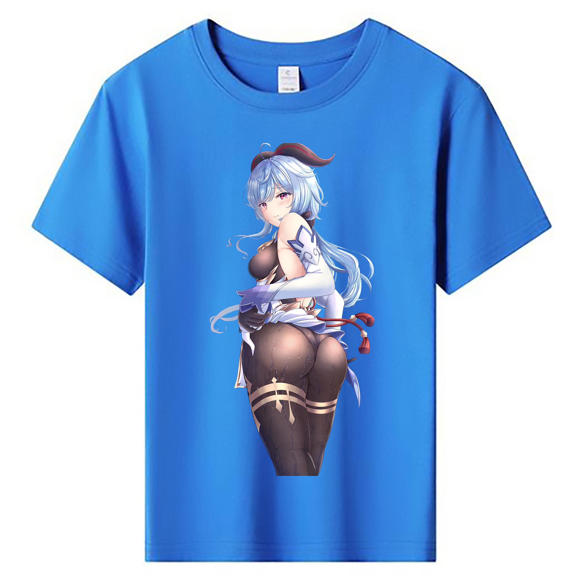 げんし神 甘雨 かんう genshin Ganyu 綿100％キッズTシャツ（フロントプリント）